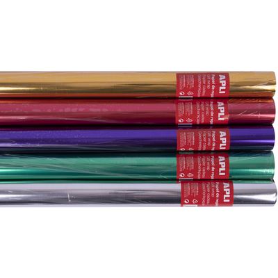 Apli Agipa - Papier cadeau métallisé - 70 cm x 2 m - or