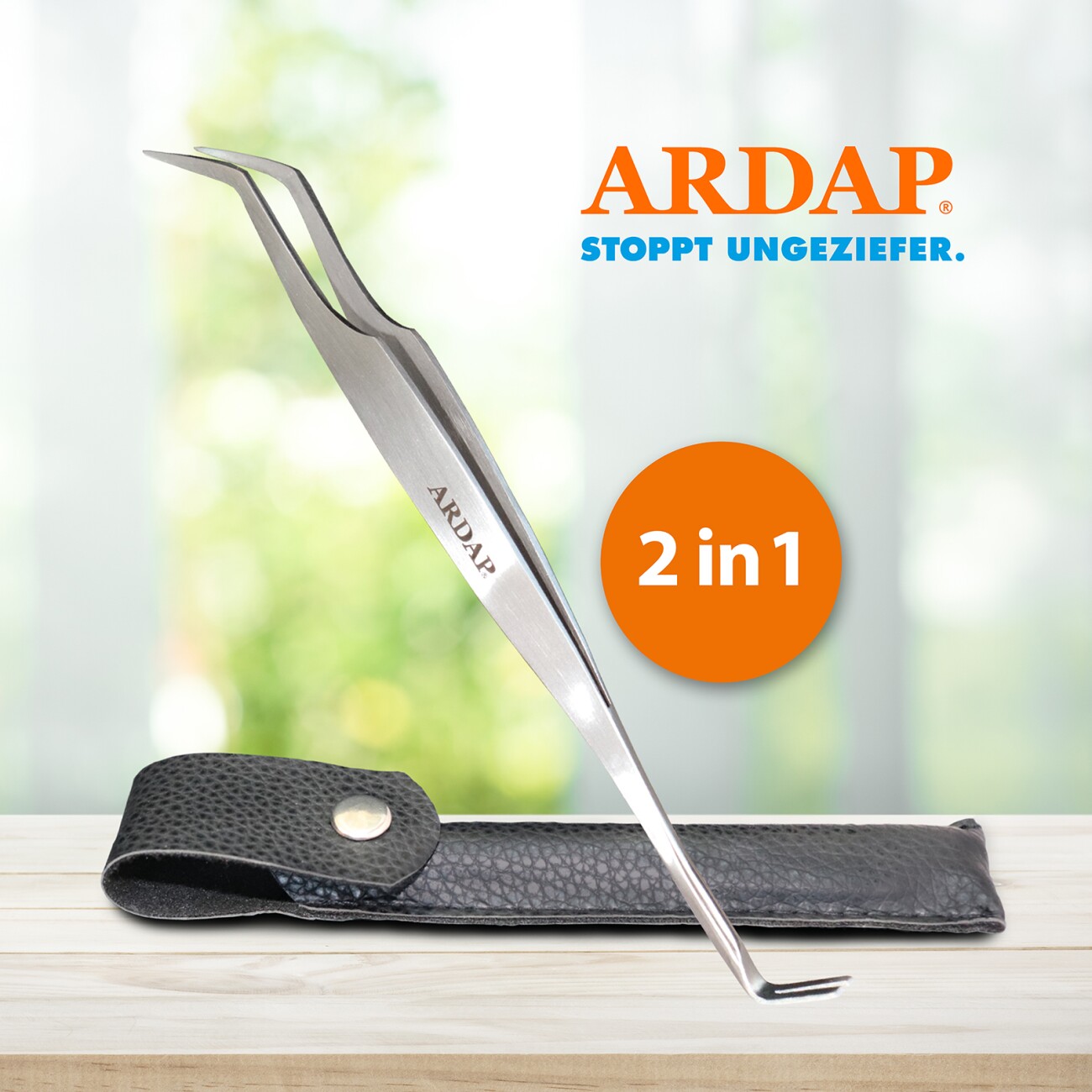 ARDAP Zeckenzange Edelstahl