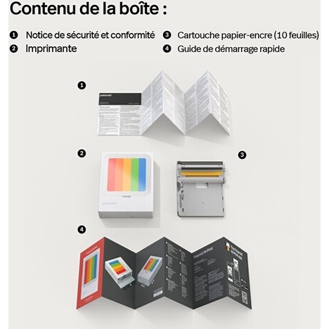 Imprimante photo Polaroid Hi-Print 3x3 + 10 feuilles