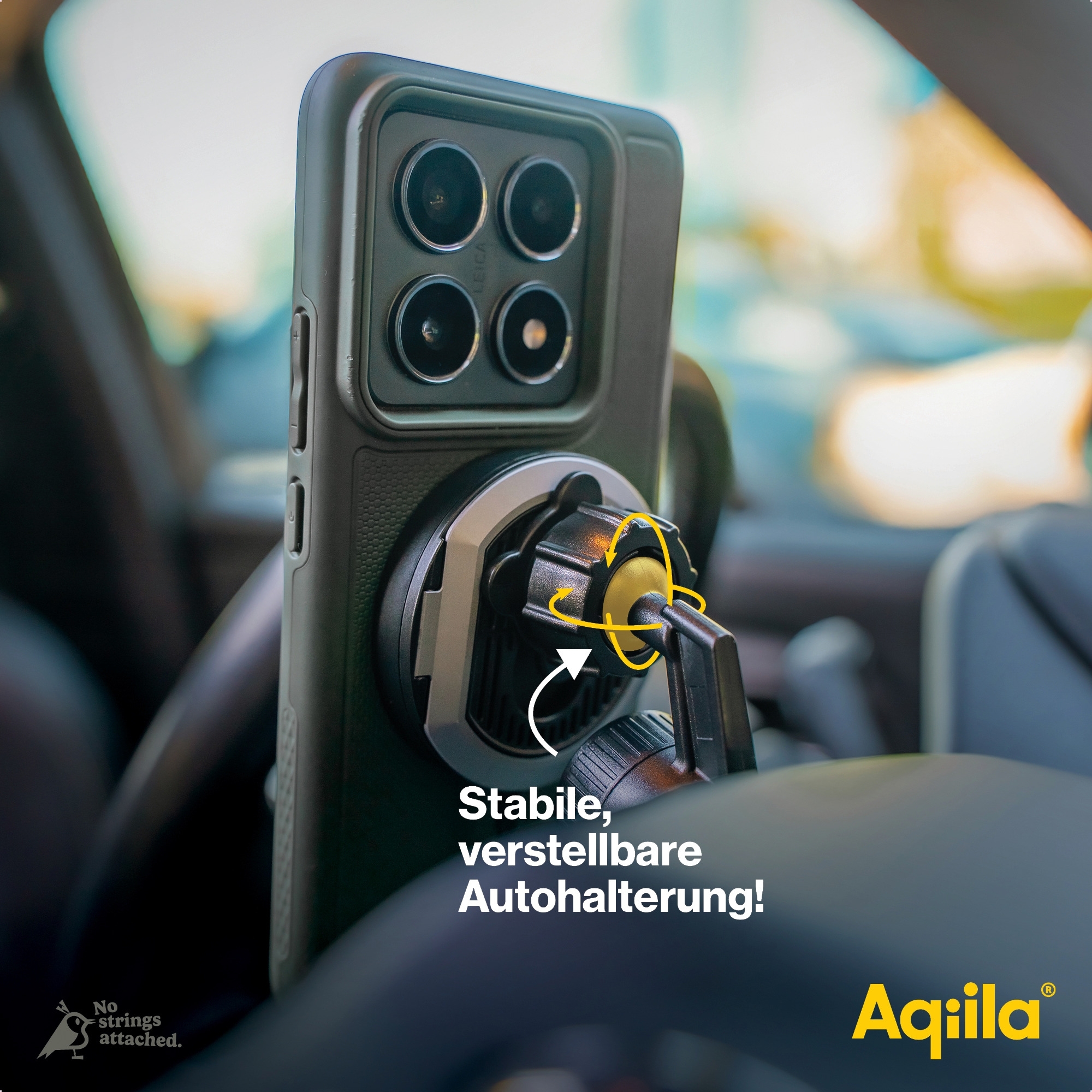 Aqiila Powerbird QC1 Drahtloses Handyladegerät und -halterung 15 W schwarz