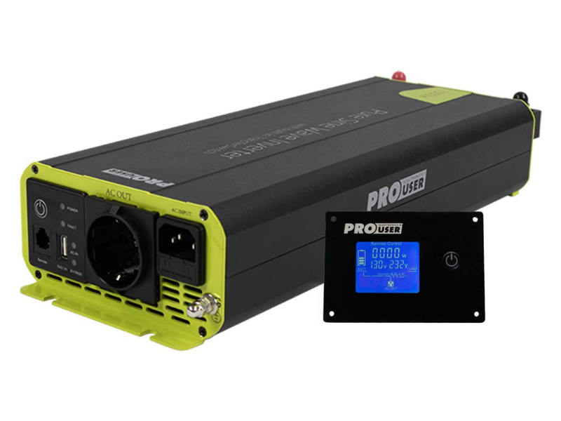 Pro-User zuivere sinus omvormer met afstandsbediening - 1000 Watt