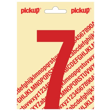 Pickup plakcijfer 7 rood glans 120 mm