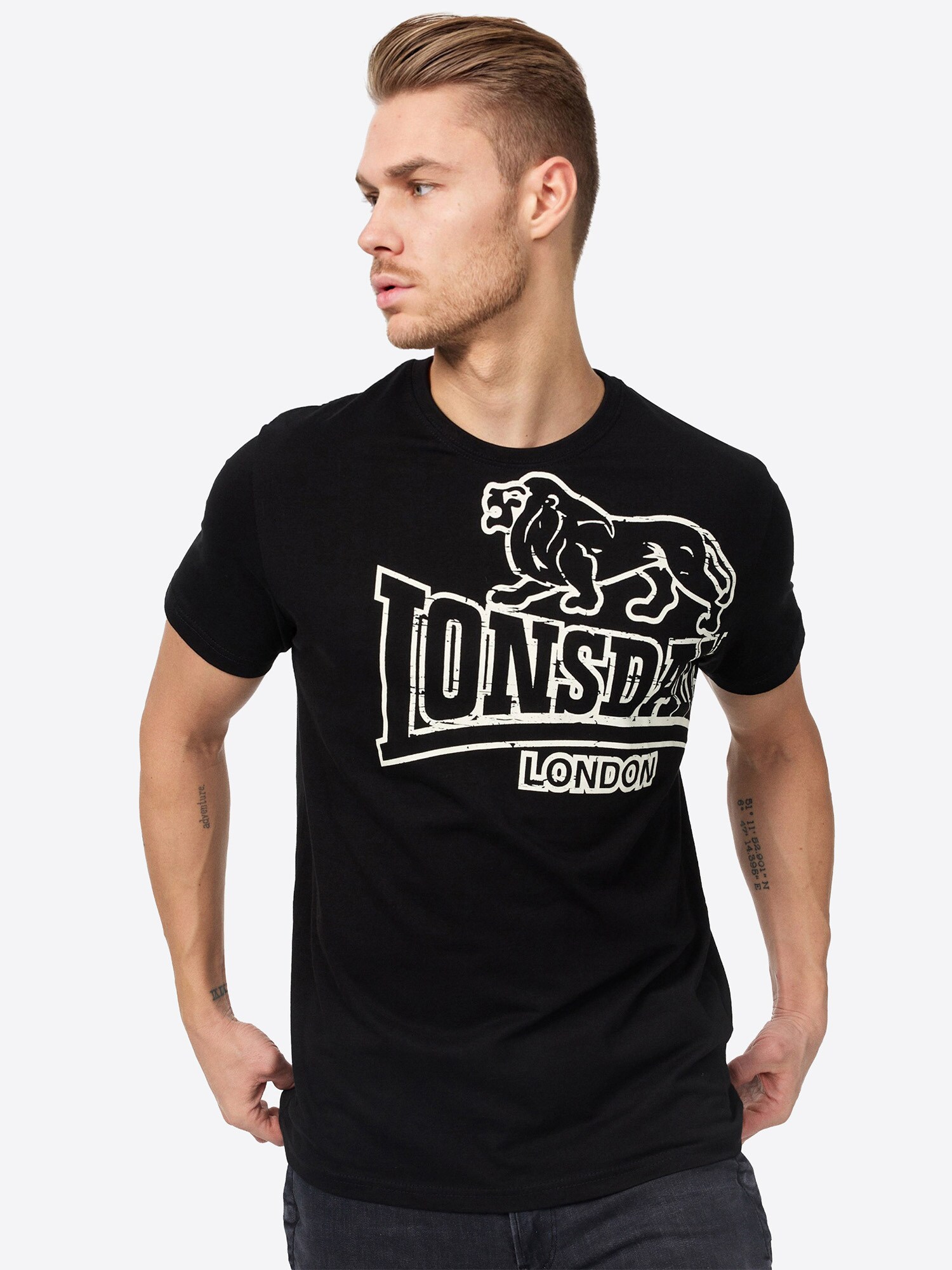 Lonsdale Herren T-Shirt normale Passform LANGSETT