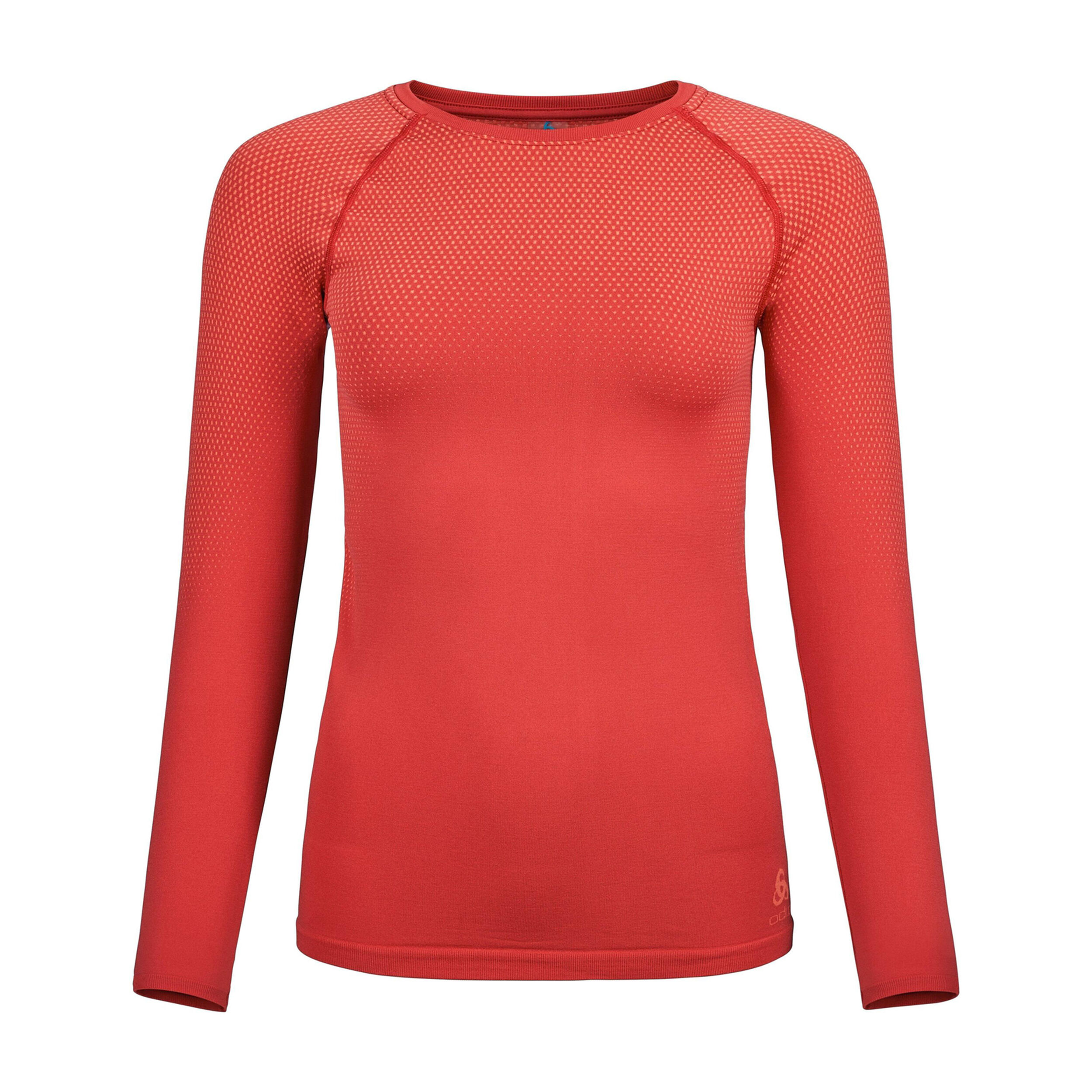 Odlo BL Top Crew Neck Performance Light Eco Haut Manches Longues Femmes - Rouge