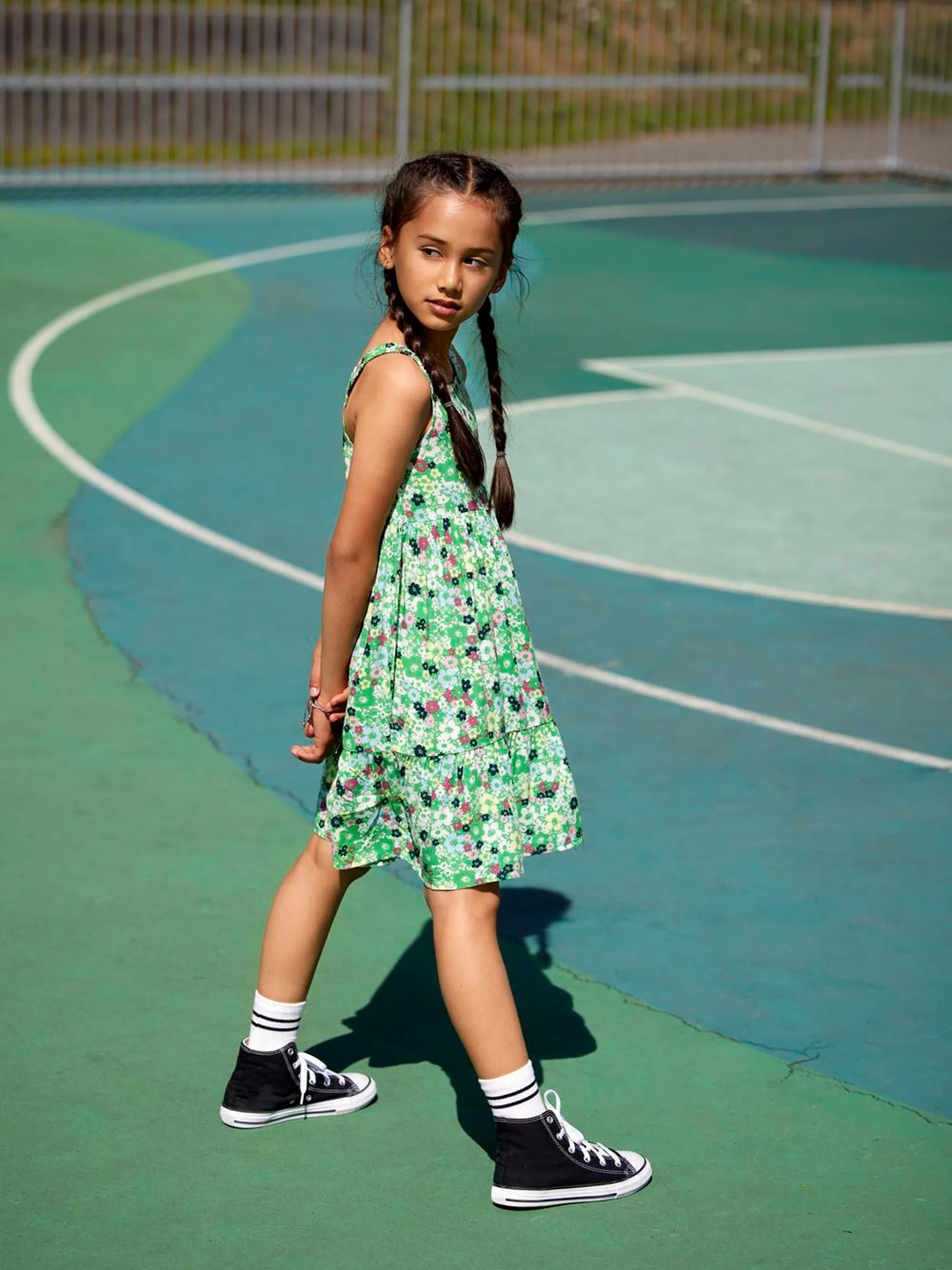 Kids Only KOGANE FLOWER S/L LAY Kleid