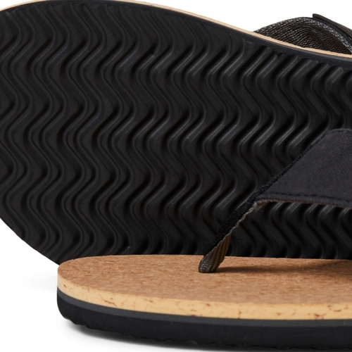 Jack & Jones - 12203967 JFWRITCHIE CORK SANDAL ASPHALT Negro