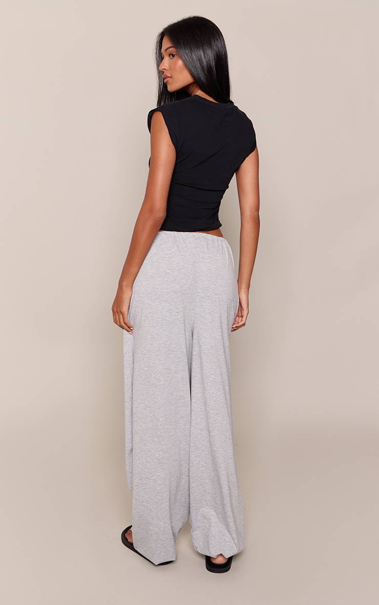 Gris Chiné Pantalon Tall En Jersey À Jambes Bouffantes Avec Chevilles Resserrées