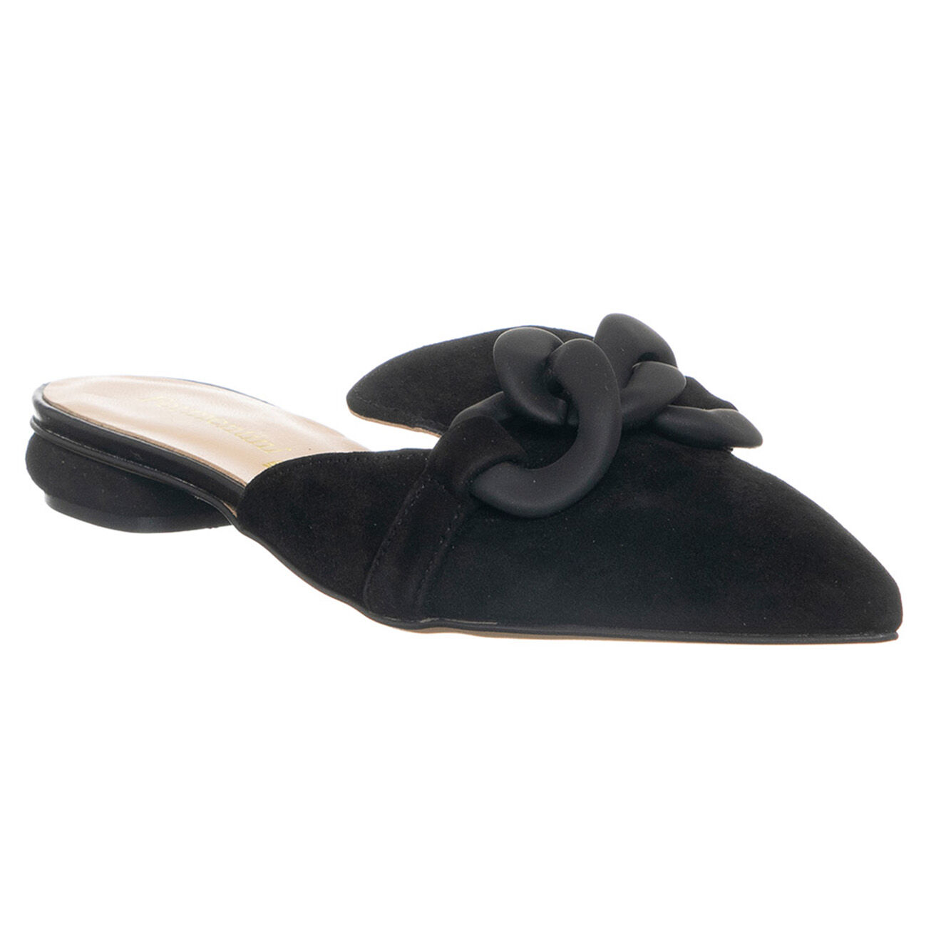Loretta Pettinari Mules en Cuir Issia noires