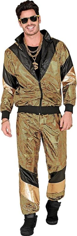 Trainingspak 80's Veelkleurig Reflecterend Goud | M