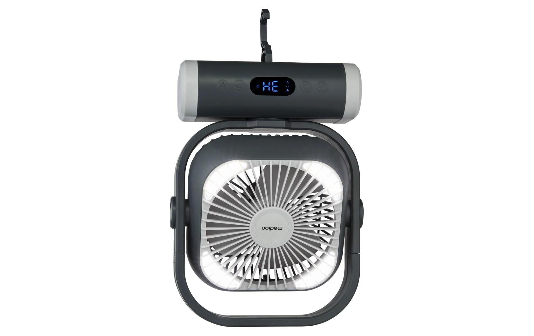 USB-Ventilator Life Camping E10 TF GrauKompakter Power-Ventilator mit Akku