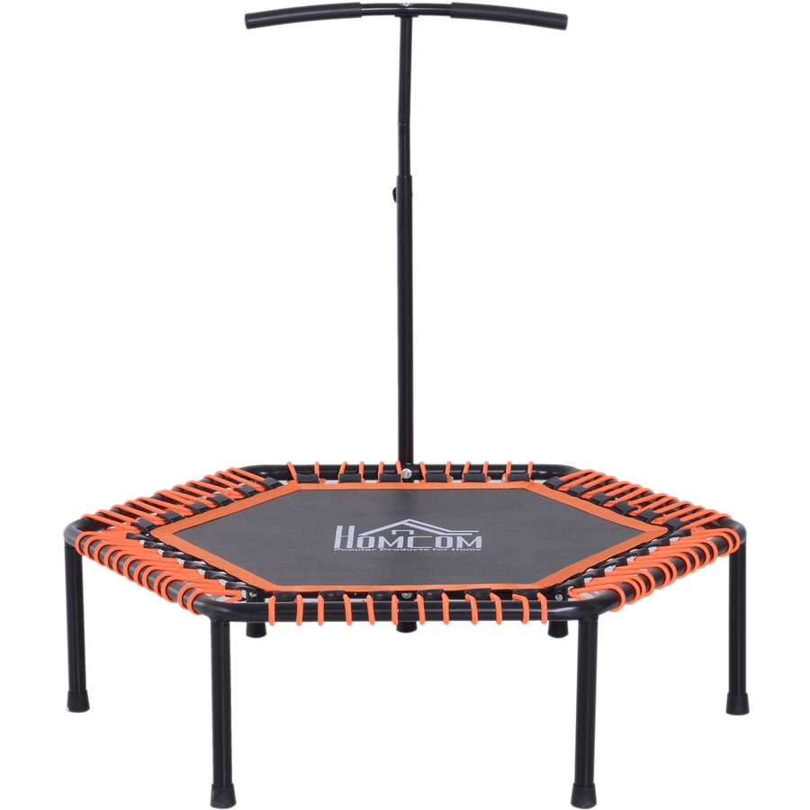 HOMCOM Fitness-Trampolin mit Haltegriff schwarz, orange