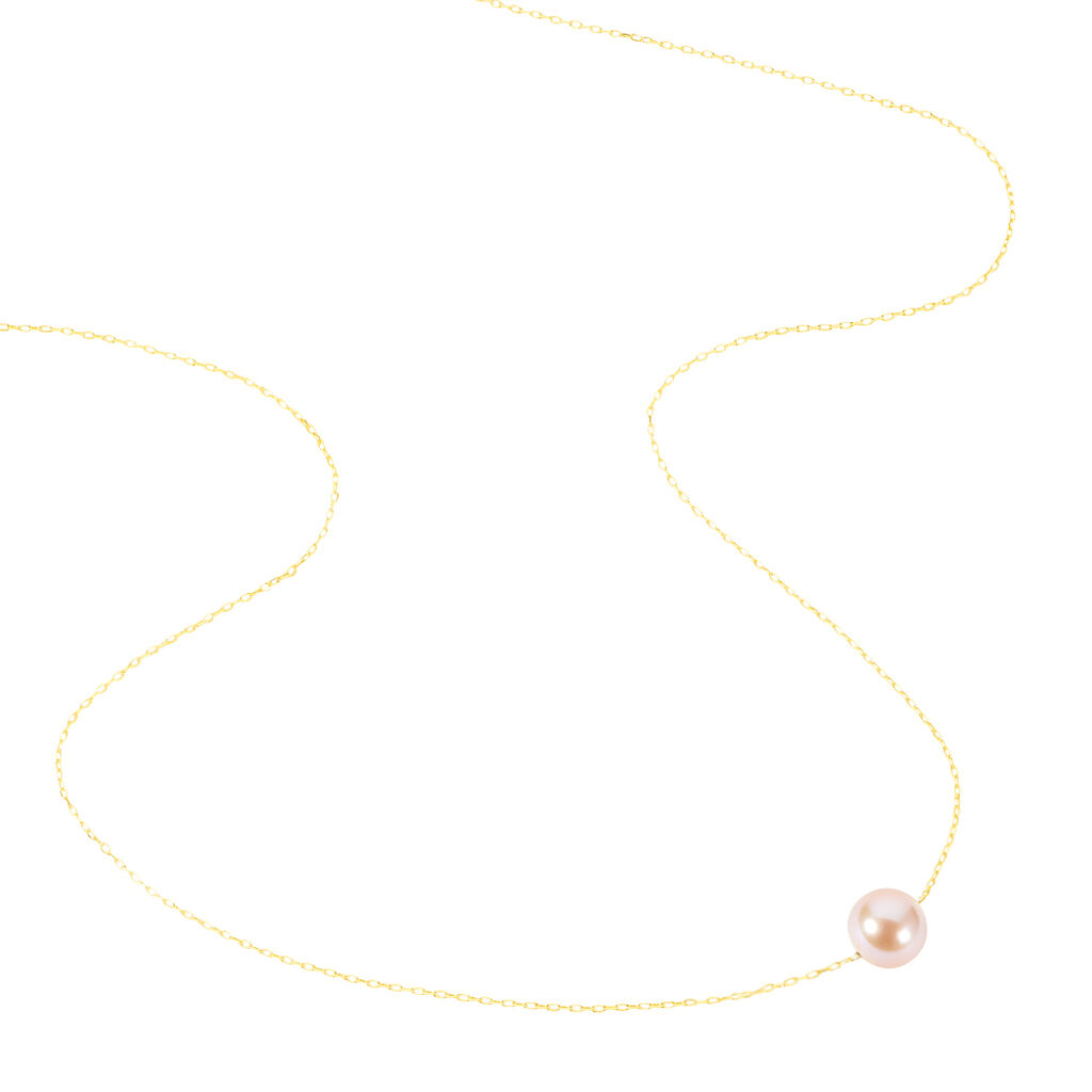 Collier Sissy Or Jaune Perle De Culture