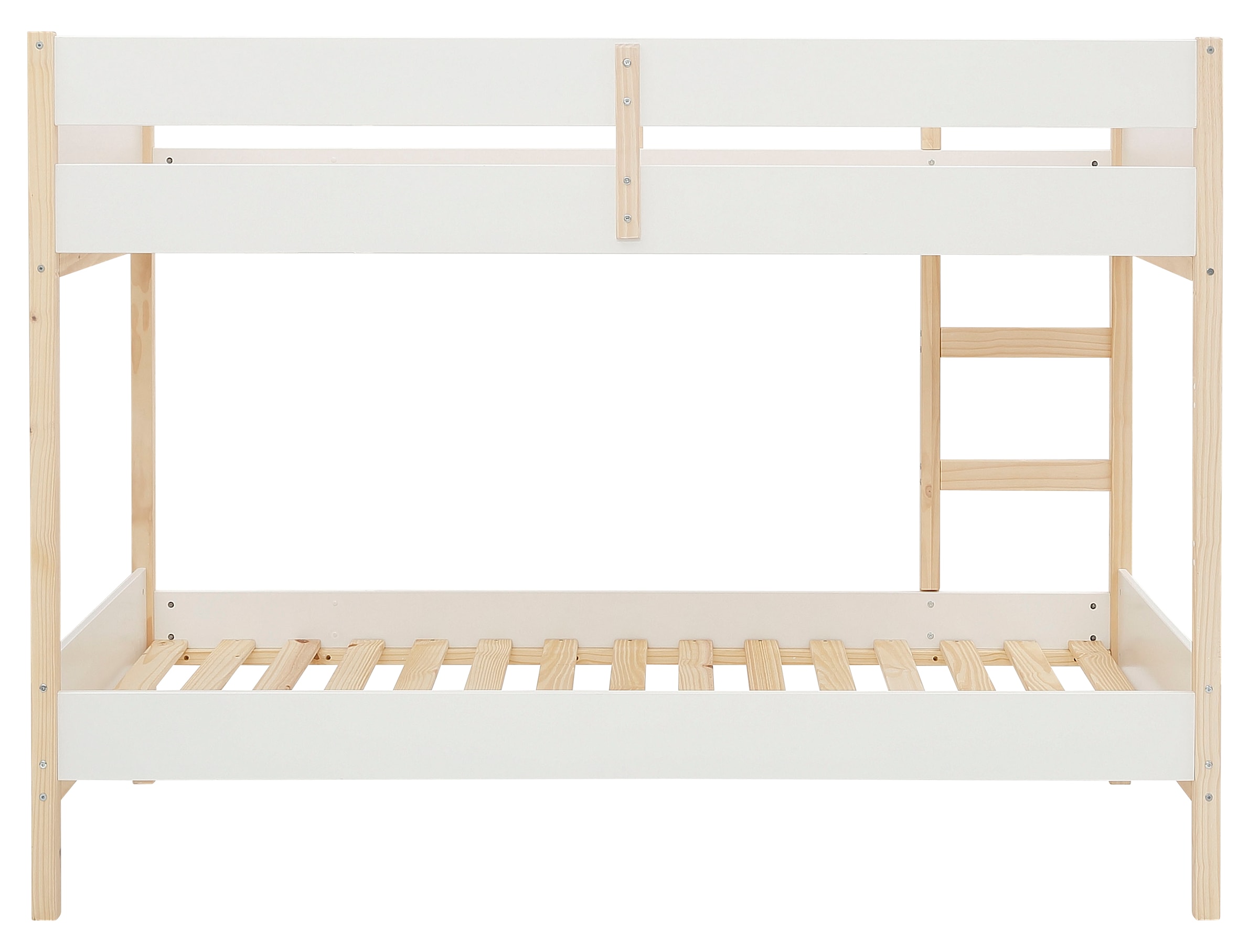 Lüttenhütt Etagenbett »Janne« Kiefernholz, Etagenbett, inklusive Holzleiter, Liegefläche 90x200 cm