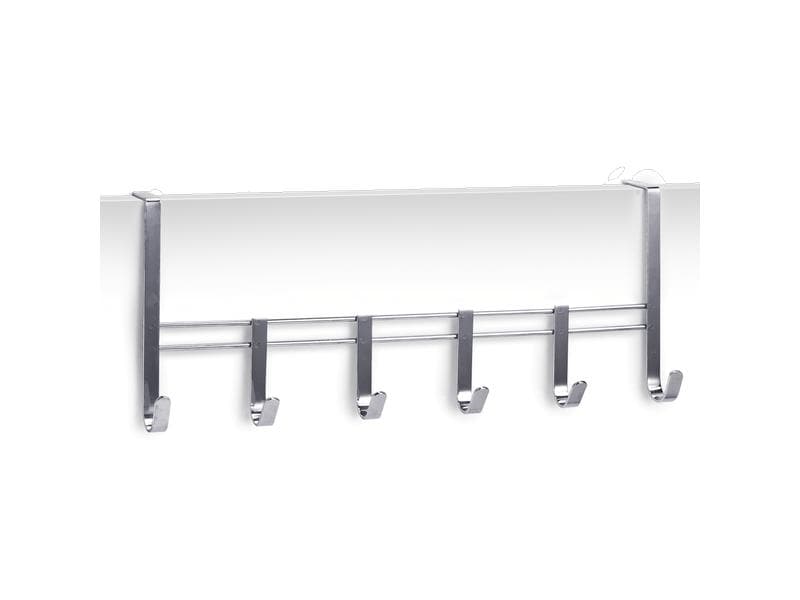 Zeller Present Türgarderobe 6 Haken, Silber Türhängeleiste