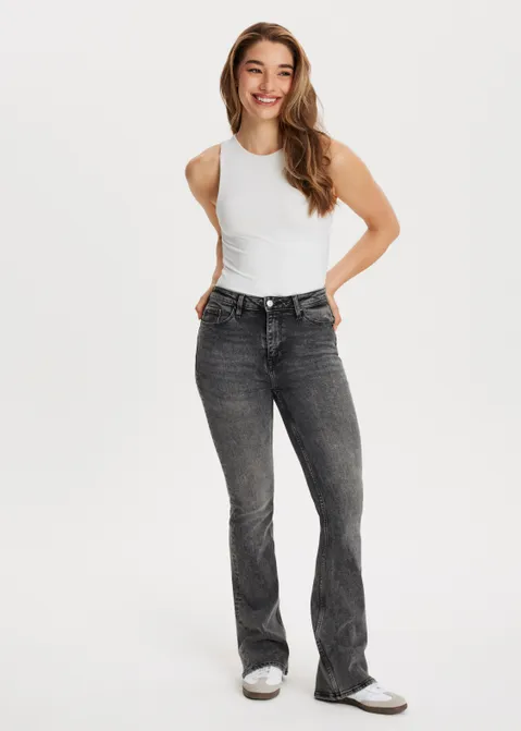 Sue high rise flare zwart (ZW.USEL)
