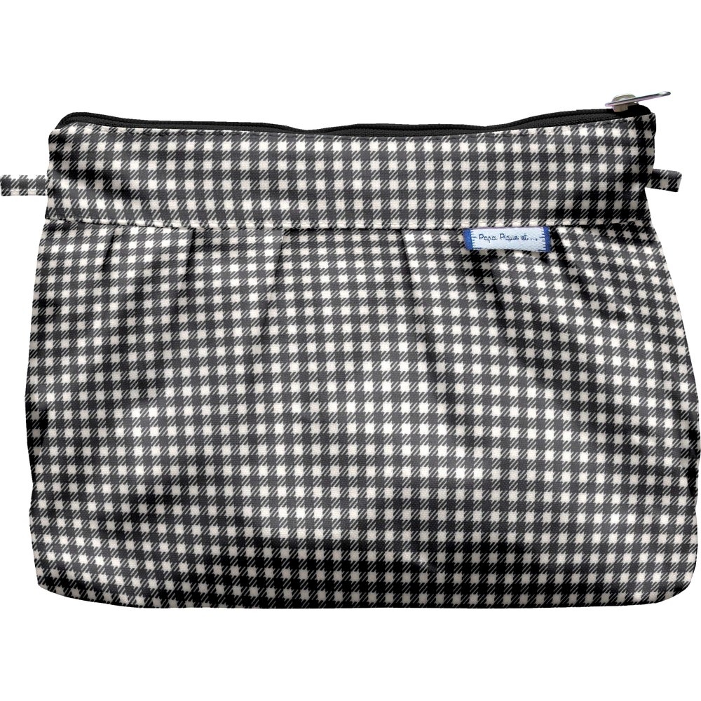 Pochette Plissée Vichy Noir