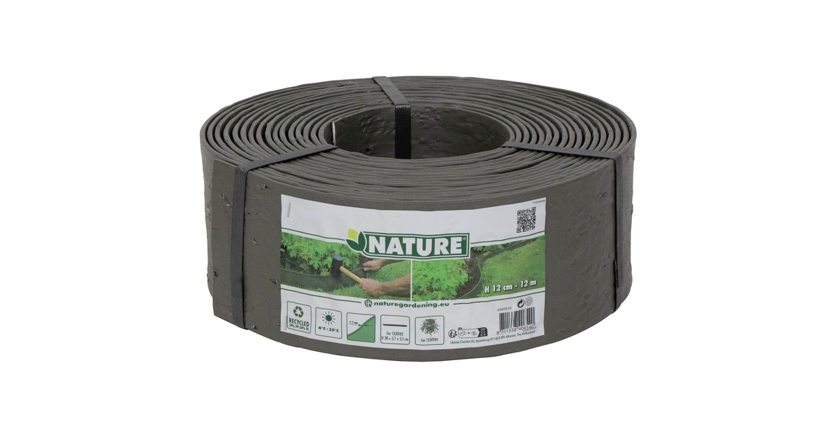 NatureBorderrand met textuur begrenzing  (Grijs, 5 mm - H 12 cm x 12 m)