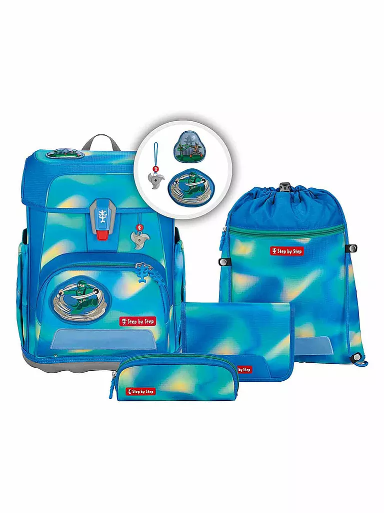 STEP BY STEP Schultaschen Set 5tlg CLOUD FLASH Ninja Zazu  blau