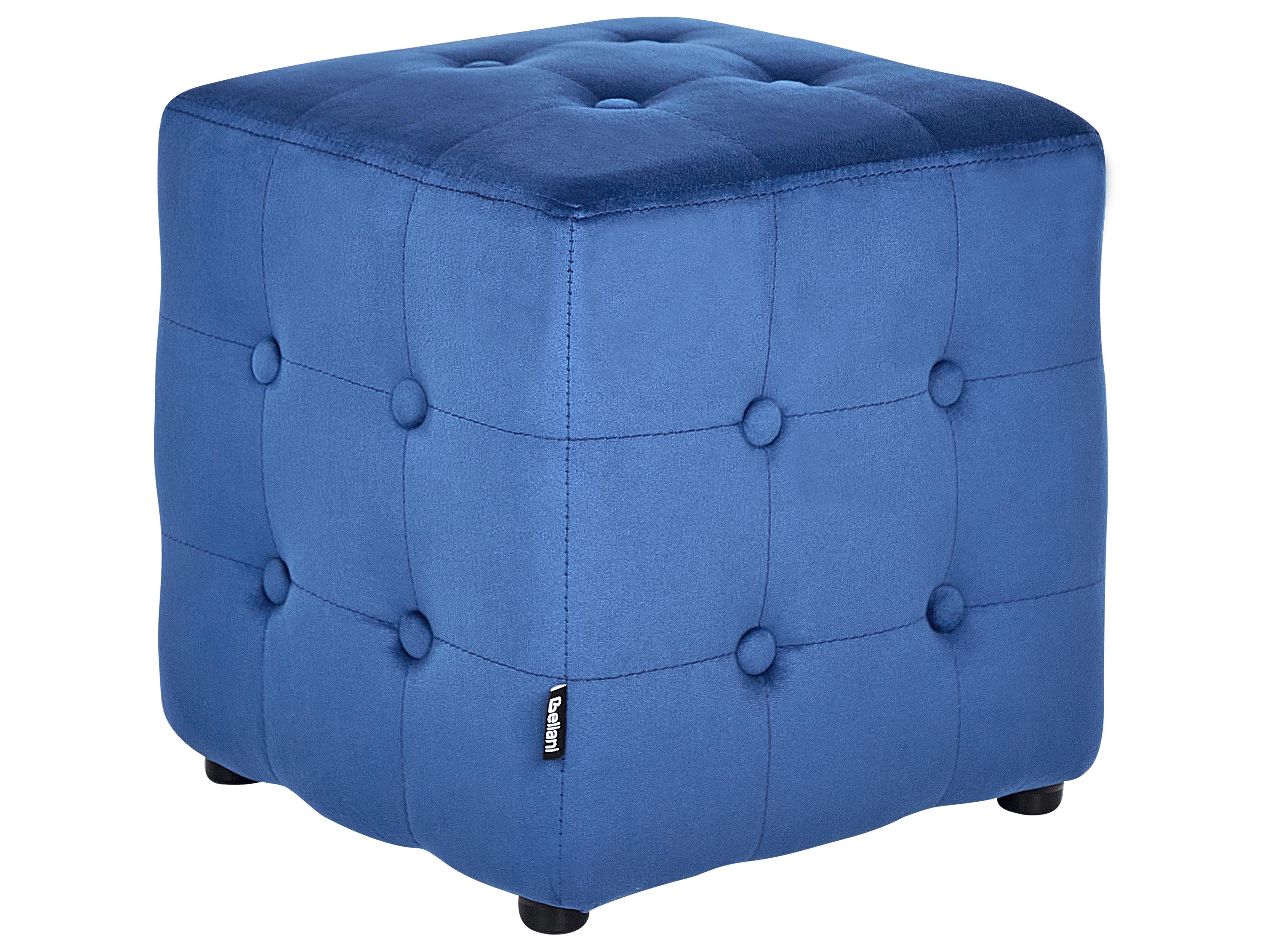 Poef WISCONSIN Fluweel Blauw
