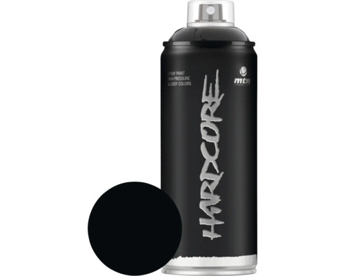 MTN Montana Hardcore Spuitverf RV-9011 Hoogglans Zwart 400 ml