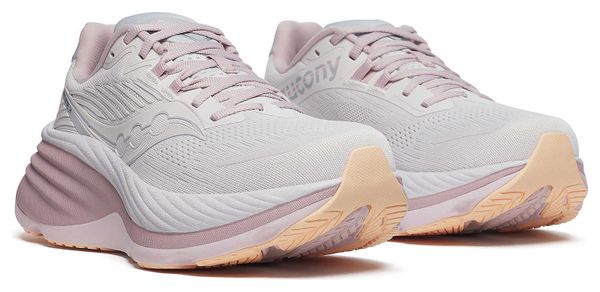 Chaussures Running Saucony Hurricane 24 Blanc/Rose Femme