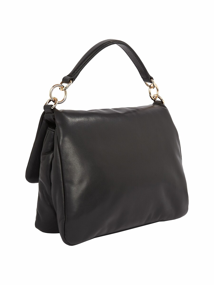 TOMMY HILFIGER<br>Bolsa com alças e tira de ombro em couro macio