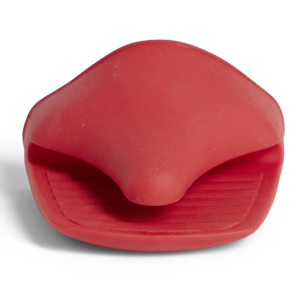 Gant de cuisine en silicone rouge