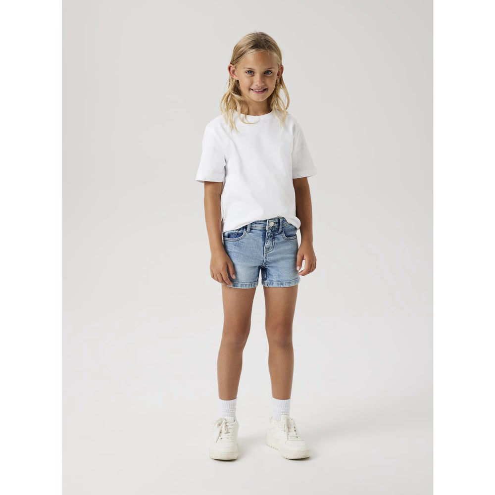 Køb Name It Light Blue Denim Salli Slim Denim Shorts Noos