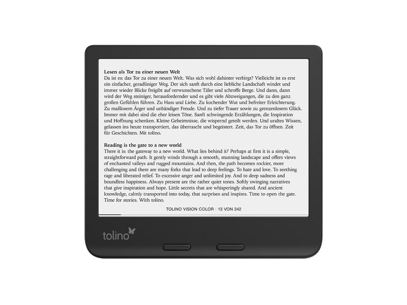 Tolino E-Book Reader Tolino vision color 7-Zoll-E-Book-Reader mit integrierter Beleuchtung mit smartLight
