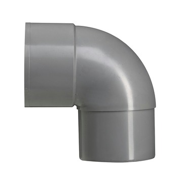 Martens PVC bocht 90° grijs mof/verjongd 70 mm