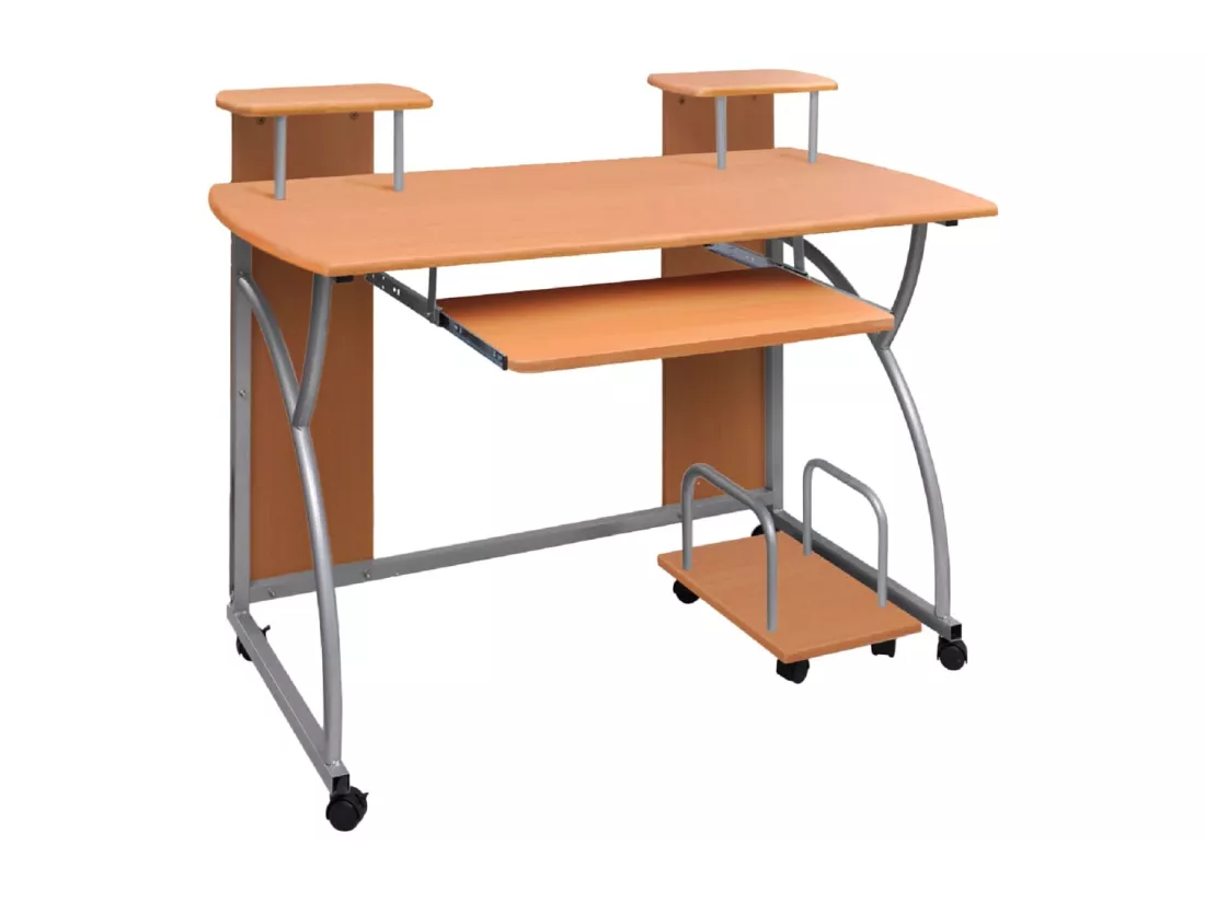 Bureau d'ordinateur Marron 110x52x88,5 cm Bois d’ingénierie