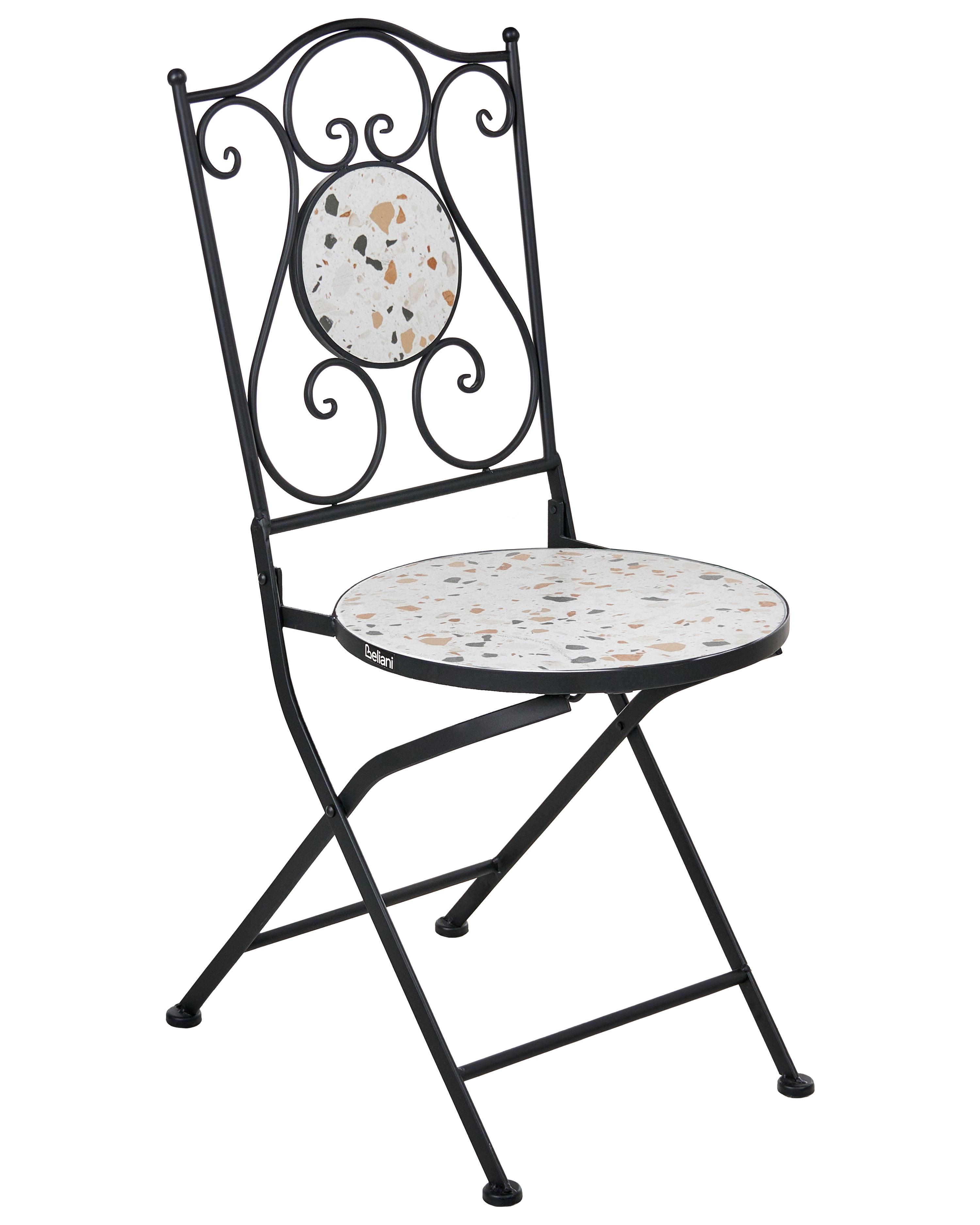 Set van 2 tuinstoelen ARTENA inklapbaar Metaal Zwart