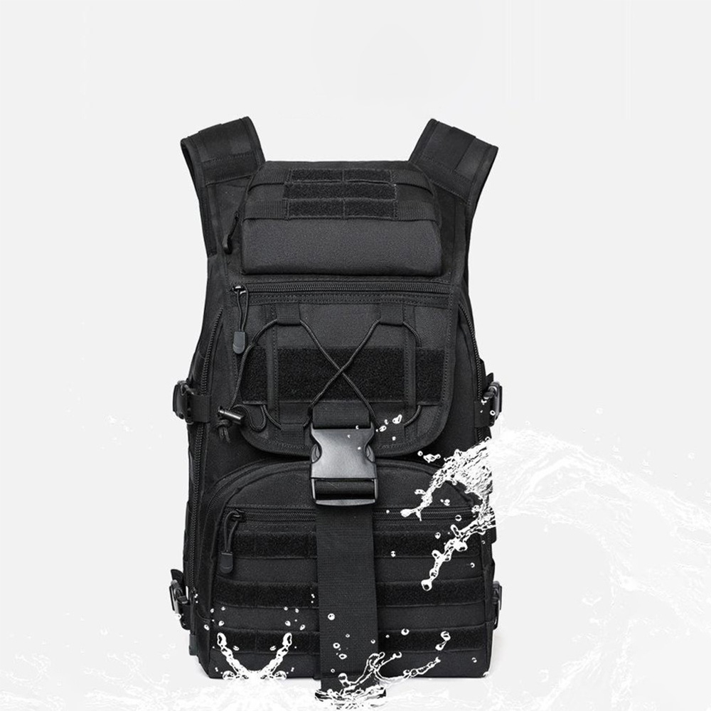 (20L) Taktischer Militär Wander Rucksack MOLLE System Outdoor Camping Backpack - Schwarz