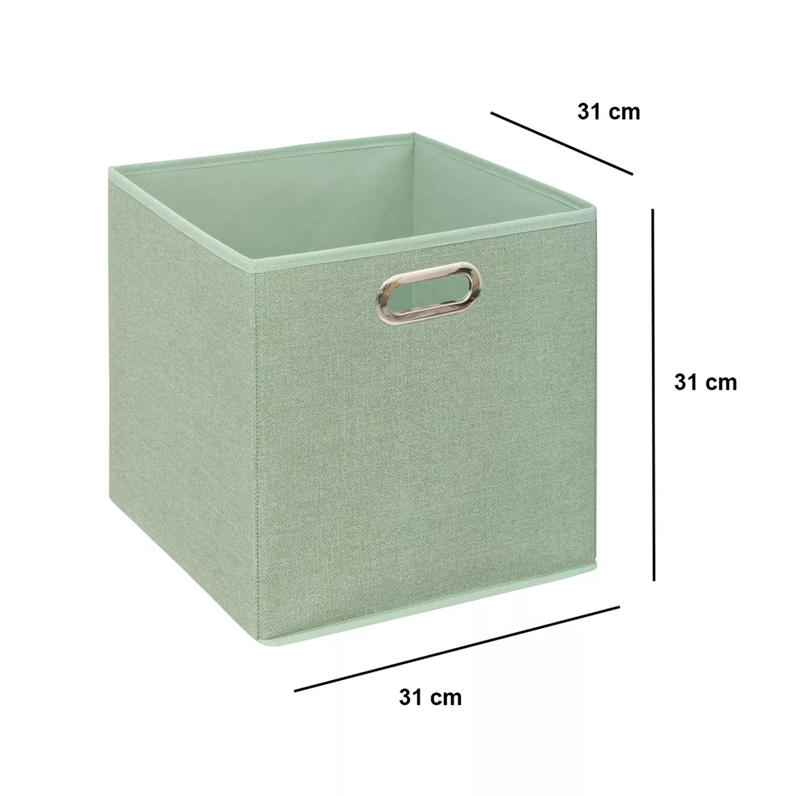 Panier de rangement (31 x 31 cm) Helena Vert sauge