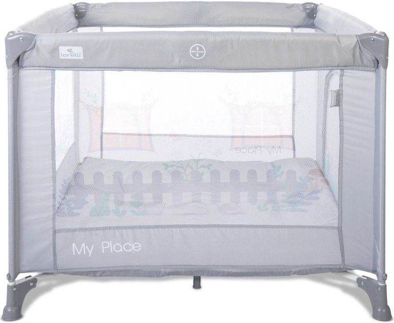 Lorelli - My Place - Inklapbare Box - Grijs - Met Dakje