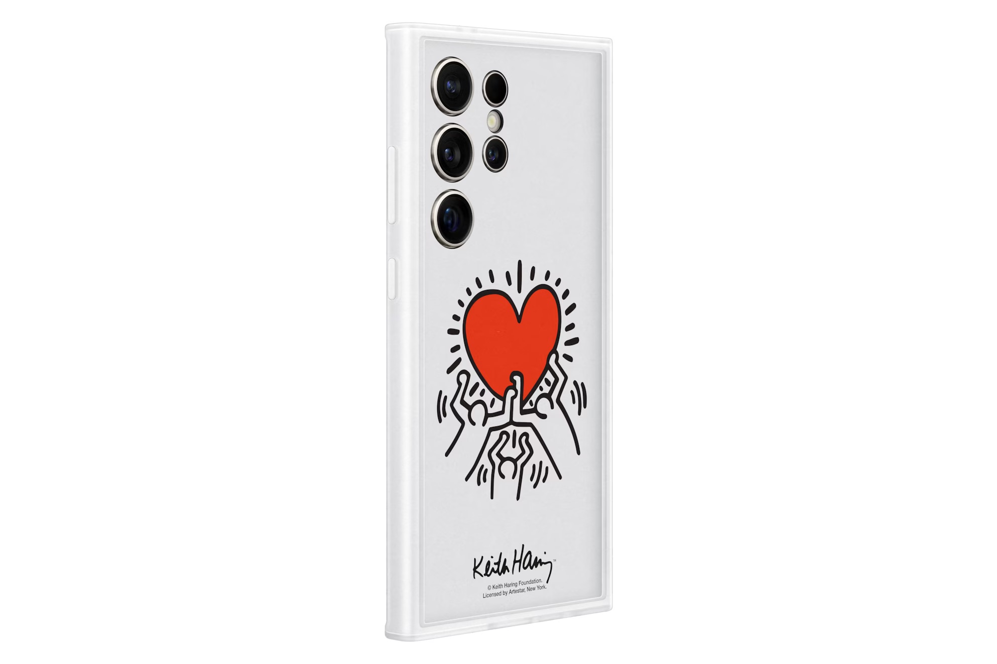Galaxy S24 Ultra Flipsuit Hardcase Hülle Clear Cover   NFC Einlegekarte (EF-MS928CWEGWW) - Transparent / Weiss