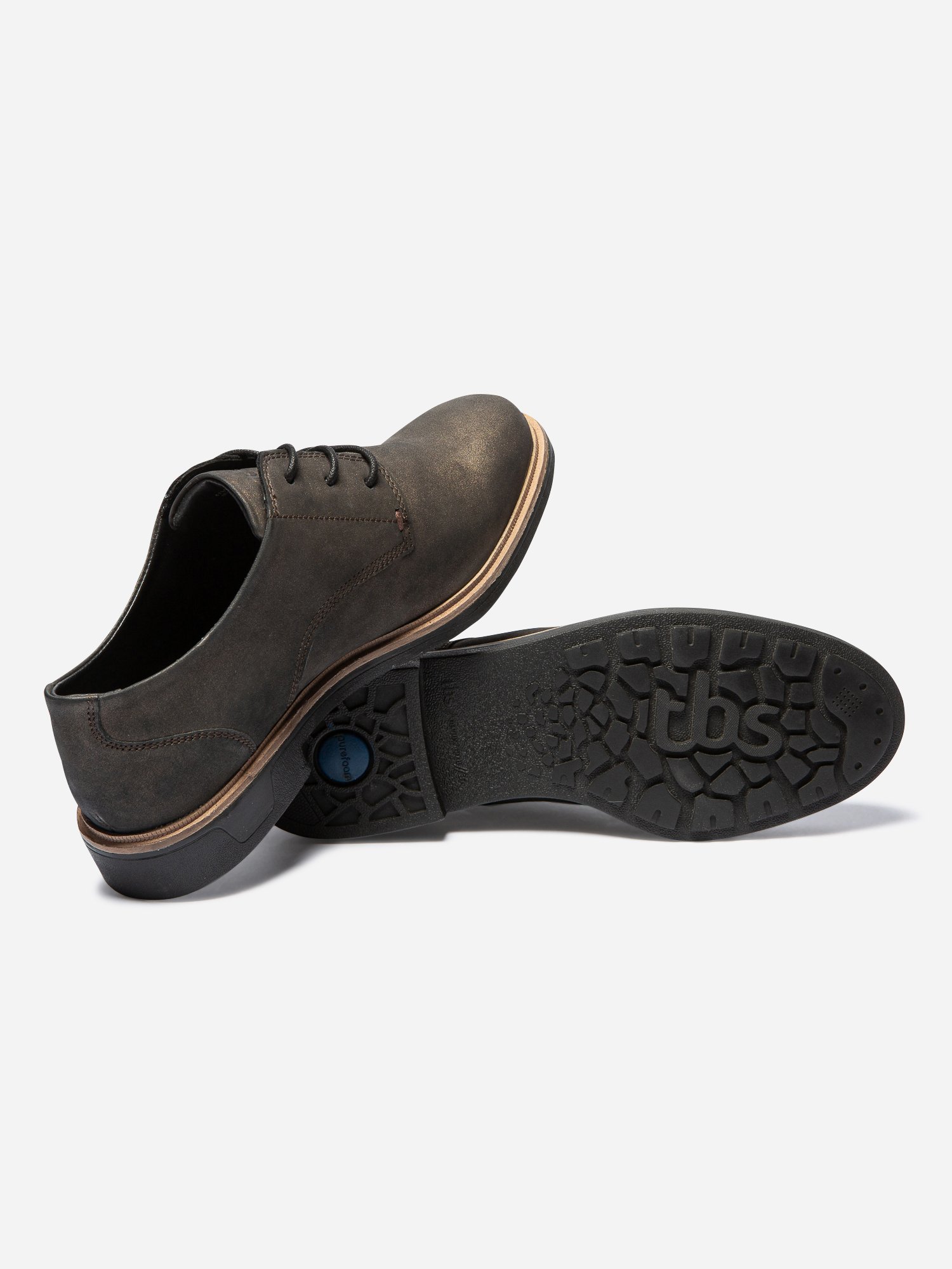 Derbies Femme Confort Purefoam Cuir Bronze