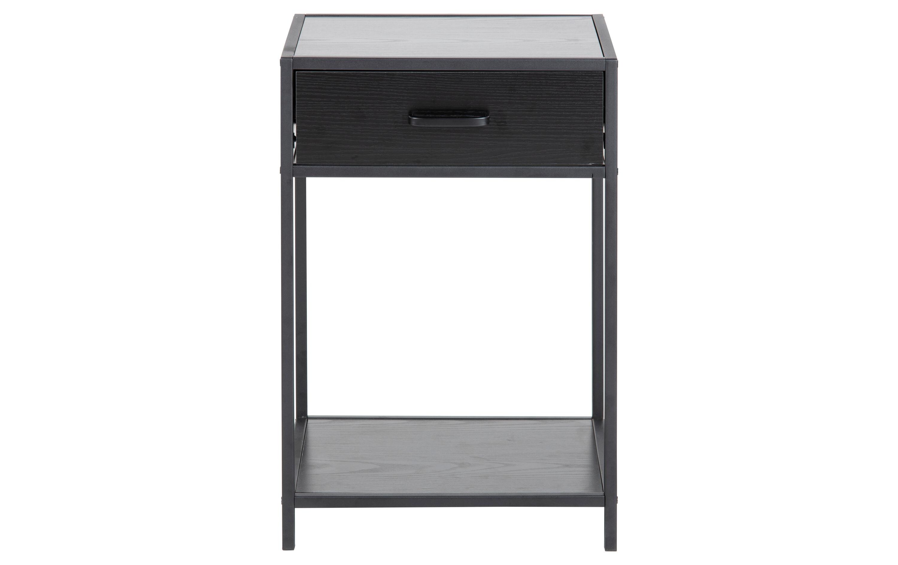Nachttisch Seaford 42 x 35 x 63 cm, SchwarzNachtschrank