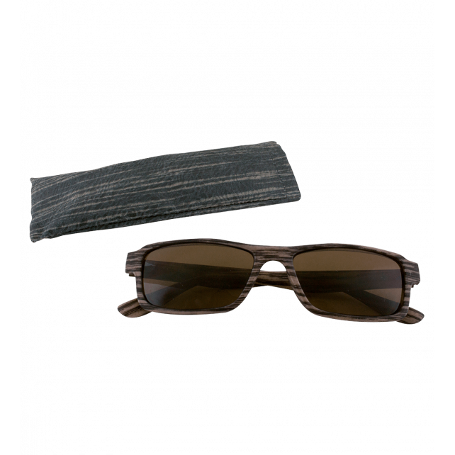Lunettes solaire - Bois Rectangle - Marron foncé 150