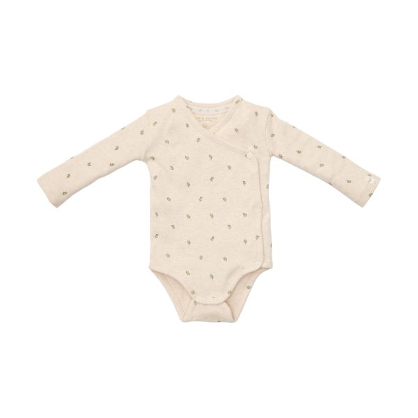 Little Dutch Newborn NOOS Little Farm Romper - Overslag lange mouw maat 50 - Green leaves