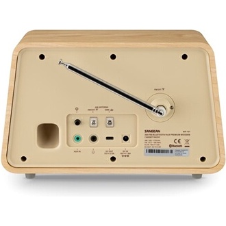Radio Sangean WR-101 AM FM Bluetooth AUX Chêne Blanc