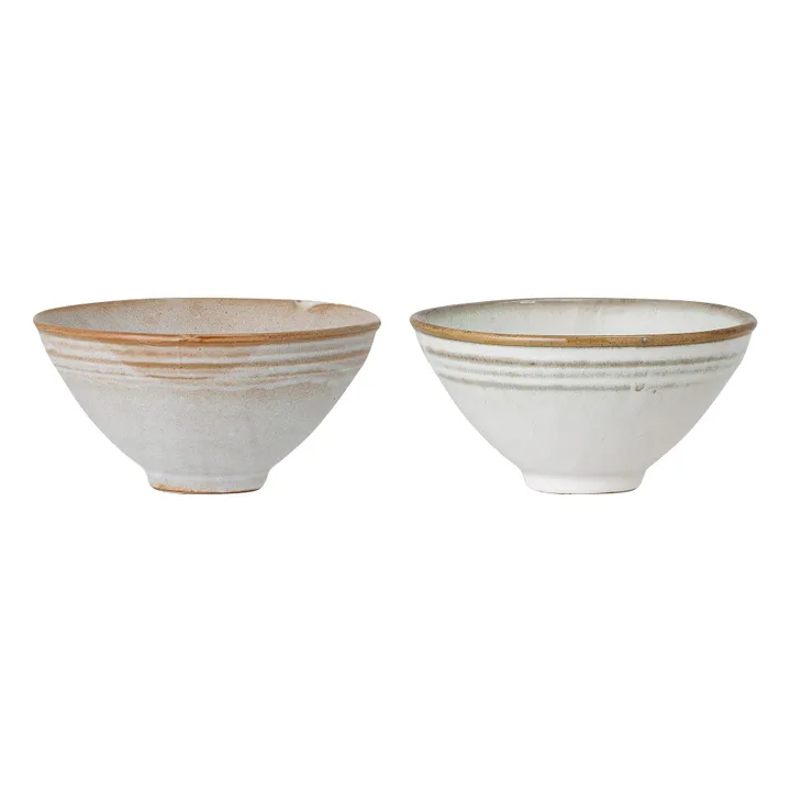 Bloomingville Bol Masami en grès - Set de 2 | Crème