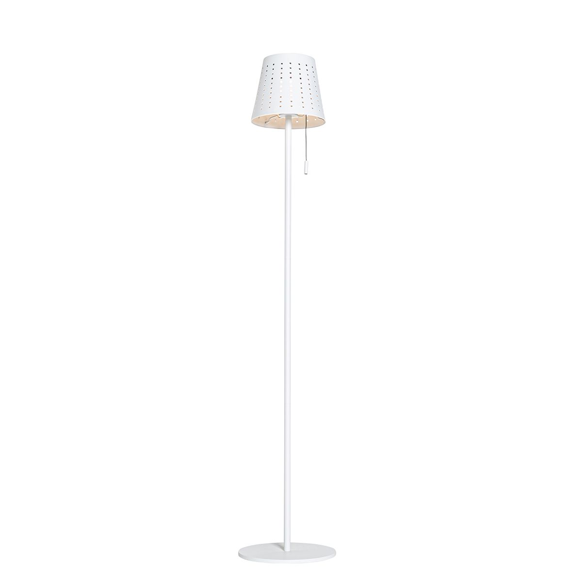 Buiten vloerlamp wit incl. LED 3-staps dimbaar op solar - Ferre