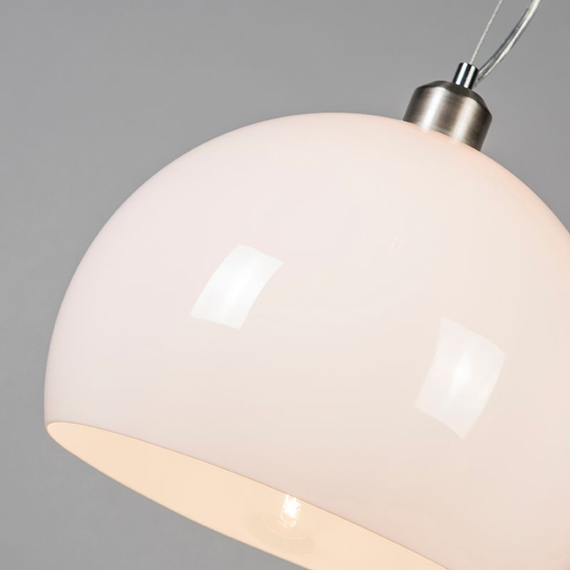 Moderne ronde hanglamp opaal wit - Globe