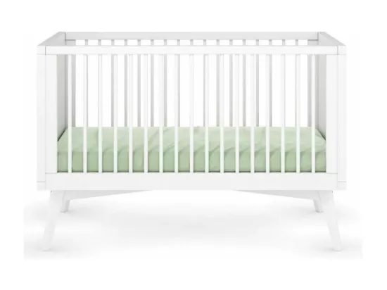 Chambre complète Montessori bébé 70x140 cm bois massif blanc MARLEY