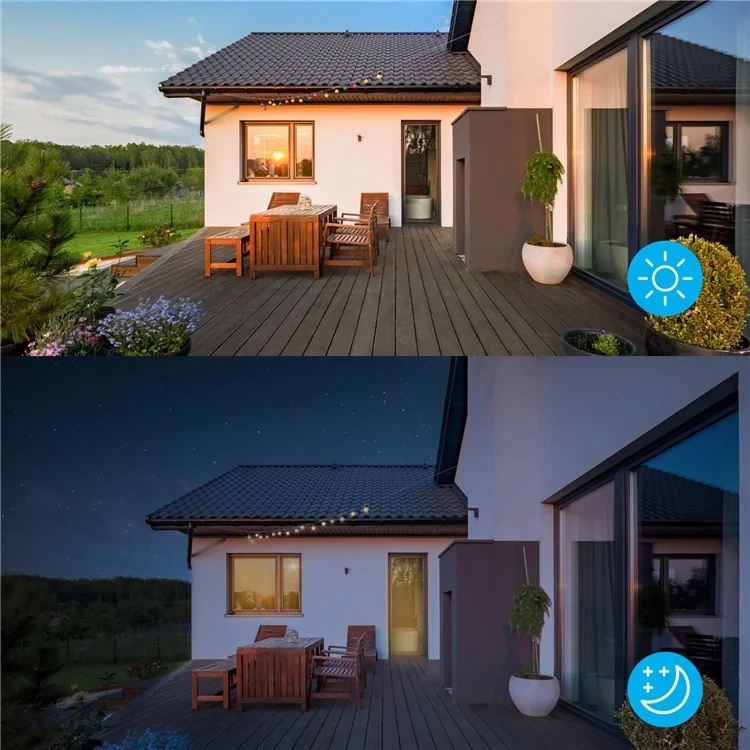 (4MP)  WiFi Outdoor Sicherheitskamera 2.5K QHD mit IR LED's / Zwei-Wege-Audio / KI Personenerkennung   MicroSD Slot (IP66) - Weiss