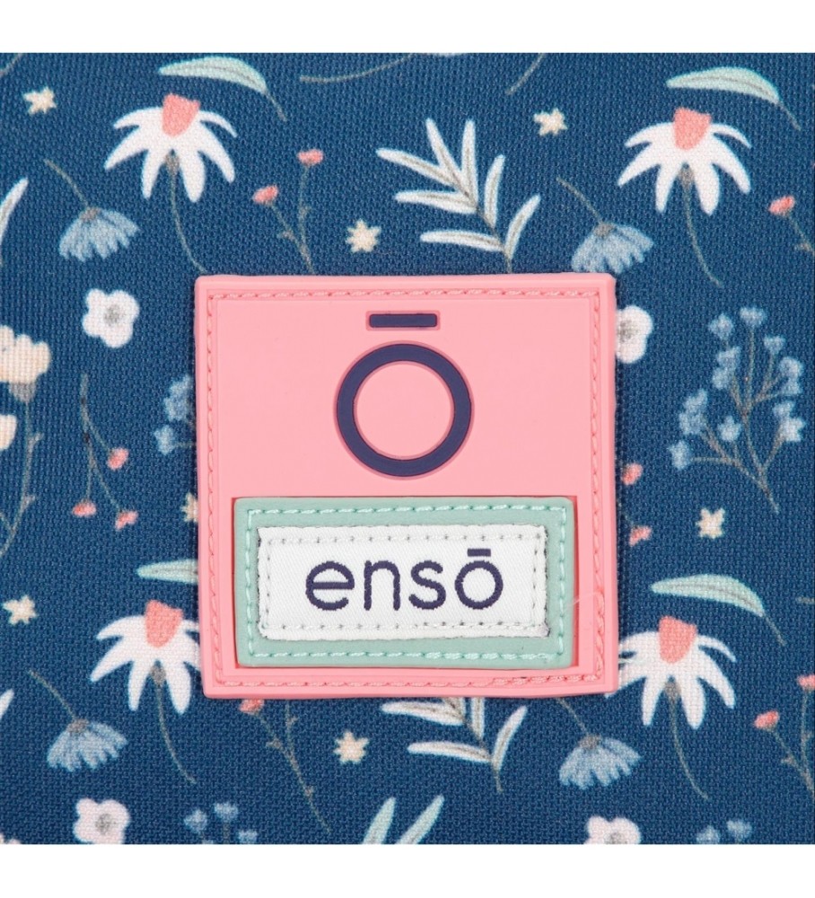 Mochila Enso Ciao Bella com 2 rodas, azul marinho