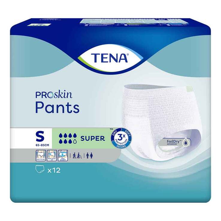 TENA Pants Super S Einweghosen bei Inkontinenz, 12 St