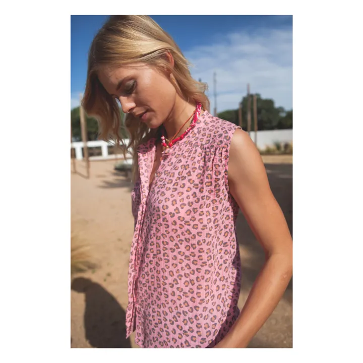 Marlot Paris Blouse Gaze de Coton Oli - Collection Femme | Léopard