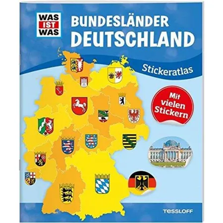 Tessloff WAS IST WAS Stickeratlas Bundesländer Deutschland, über 100 Sticker